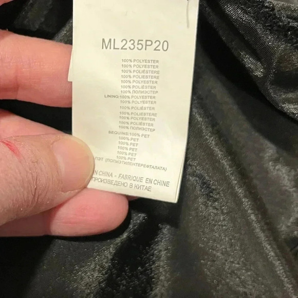 📍 LILI SIDONIO MOLLY BRACKEN Black Sequin Mini Dress size M/L - Picture 6 of 9